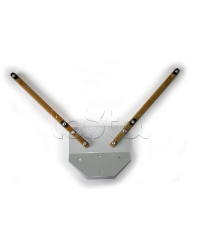 Узел с двумя стеклопластиковыми консолями для крепления двух блоковна плоскость заграждения, стены зданияили на другие электропроводные предметы Омега-микродизайн УКБ-22 в Нижнем Новгороде Кронштейны и планки для извещателей Pintop.ru