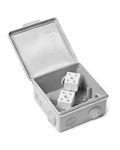 Коробка монтажная огнестойкая пластиковая герметичная КМОПГ IP54, 4 контакта для кабеля до 10мм2(4к х 10 мм) ПожТехКабель 071-004 в Нижнем Новгороде Распределительные коробки Pintop.ru