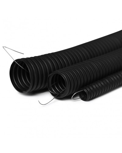 Труба гофрированная с зондом 32 мм.из ПНД, трудногорючая, безгалогенная FRHFгибкая со стальной протяжкой (50м) ПожТехКабель в Нижнем Новгороде Труба гофрированная Pintop.ru