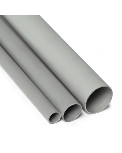 Труба гладкая самозатухающая ПВХ д.32 мм (3м) цвет серый ПожТехКабель 712-004 в Нижнем Новгороде Гладкая труба Pintop.ru