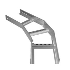 Угол горизонтальный 45° 500х50 (1,2) для лестничного лотка ПожТехКабель (650-304)