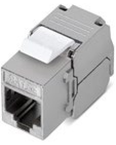 Вставка Keystone Jack RJ-45(8P8C), категория 6, 110 IDC, угол заделки 180 градусов, без инструмента (Toolless), экранированная, белая в Нижнем Новгороде Модули Keystone Pintop.ru