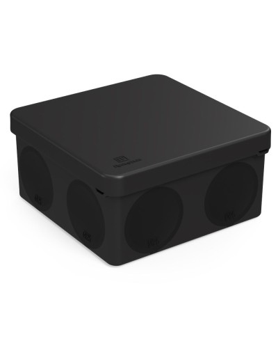 Коробка распред. 60-0300-9005м двухкомп. (HF) черная 100х100х50 (8шт/уп) Промрукав (60-0300-9005м) в Нижнем Новгороде Распределительные коробки Pintop.ru