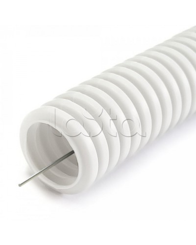 Труба гофр ПЛЛ легкая безгалогенная (HF) негорючая (НГ) белая с/з d16 мм (50м/уп) Промрукав (PR02.0329) в Нижнем Новгороде Труба гофрированная Pintop.ru