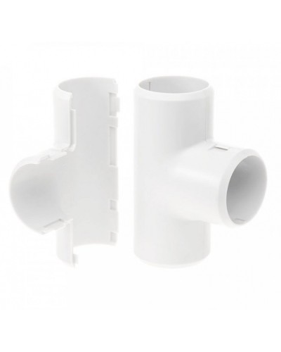 Тройник разборный белый д25 (30шт/300шт уп/кор) Промрукав (PR.07325б) в Нижнем Новгороде Повороты, муфты, тройники Pintop.ru