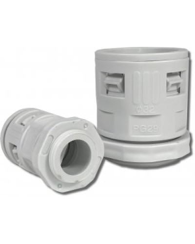 Муфта вводная для гофрированных труб серая ВМ-ГТ-25 Промрукав PR08.3270 в Нижнем Новгороде Повороты, муфты, тройники Pintop.ru