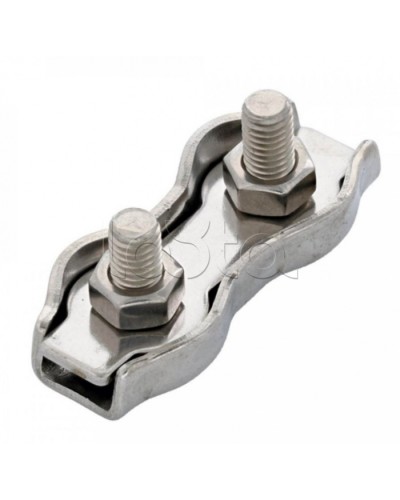 Зажим троса двойной D6мм Duplex (100шт/уп) Промрукав (PR08.3891) в Нижнем Новгороде Держатели, клипсы, скобы Pintop.ru