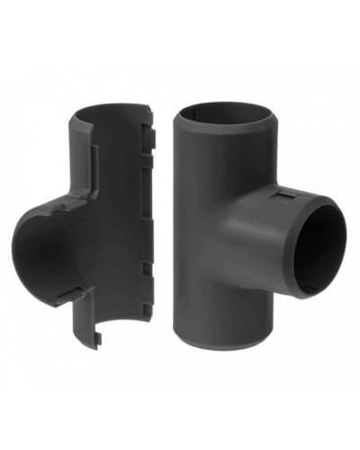 Тройник разборный черный д20 (5шт/400шт уп/кор) Промрукав (PR13.0178) в Нижнем Новгороде Повороты, муфты, тройники Pintop.ru