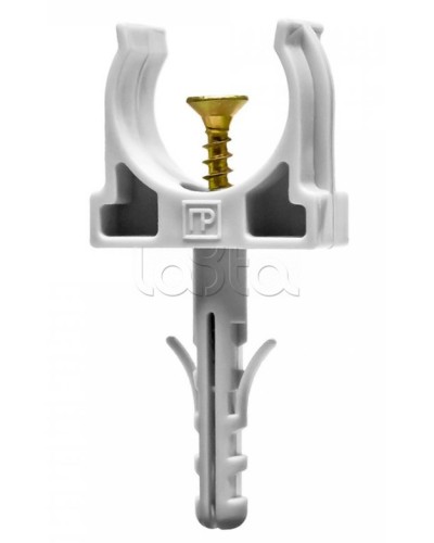 Крепеж-клипса с дюбелем и саморезом серая д20 (100шт/1200шт уп/кор) Промрукав (PR13.0216) в Нижнем Новгороде Крепеж: Дюбели, шурупы, саморезы Pintop.ru