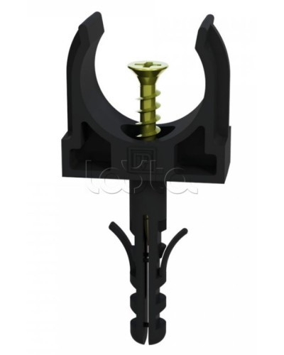 Крепеж-клипса с дюбелем и саморезом черная д16 в малой упаковке (10шт/900шт уп/кор) Промрукав (PR13.0311) в Нижнем Новгороде Крепеж: Дюбели, шурупы, саморезы Pintop.ru