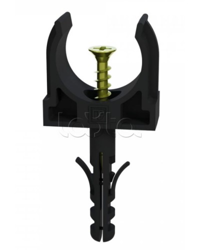 Крепеж-клипса с дюбелем и саморезом черная д20 в малой упаковке (10шт/900шт уп/кор) Промрукав (PR13.0312) в Нижнем Новгороде Крепеж: Дюбели, шурупы, саморезы Pintop.ru