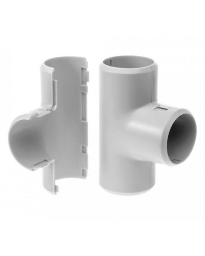 Тройник разборный д25 безгалогенный (HF) атмосферостойкий серый (30шт/300шт уп/кор) Промрукав (PR13.0366) в Нижнем Новгороде Повороты, муфты, тройники Pintop.ru