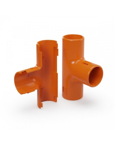 Тройник разборный оранжевый d25 мм (30шт/300шт уп/кор) Промрукав (PR13.1160) в Нижнем Новгороде Повороты, муфты, тройники Pintop.ru
