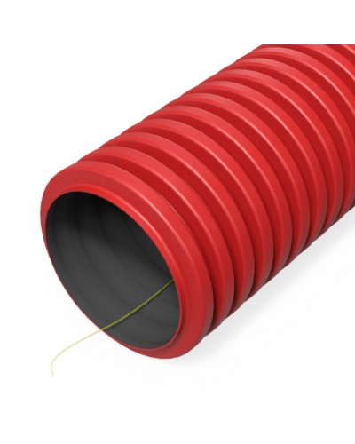 Труба гофр. двуст. ПНД гибкая тип 1250 (SN23) с/з красная d125 мм (50м/100м уп/пал) Промрукав (PR15.00982) в Нижнем Новгороде Труба гофрированная Pintop.ru
