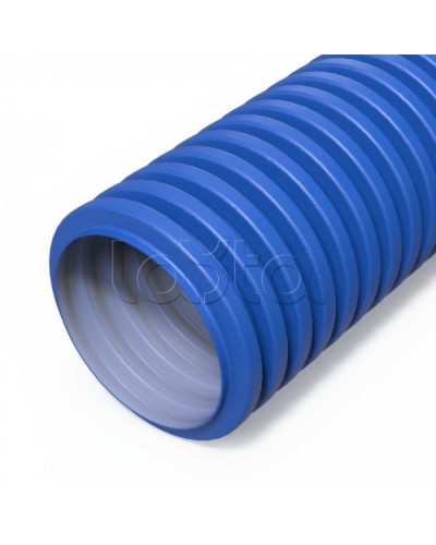 Труба гофр двустенная ПНД гибкая вентиляционная голубая (RAL 5012) d75 мм (50м/уп) Промрукав (PR15.0280) в Нижнем Новгороде Труба гофрированная Pintop.ru