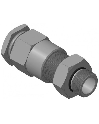 Кабельный ввод для бронированного кабеля с двойным уплотнением резьбой G3/4, внешним диаметром кабеля D=18-22 мм и проходным диаметром кабеля d=8-12 мм Спектрон КВБ-22/12-2У-М-G3/4 в Нижнем Новгороде Аксессуары для кабель-канала Pintop.ru