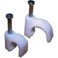 Клипса кабельная круглая, диаметр 5 мм, белая (100шт.уп) TWT TWT-CLR-05