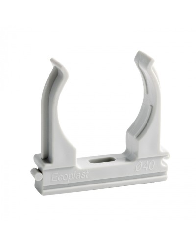 CF40G Держатель (клипса), без галогена, для труб D40мм (10шт) Экопласт (41740-10HF) в Нижнем Новгороде Держатели, клипсы, скобы Pintop.ru