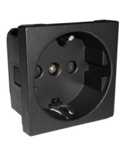 Розетка с заземляющими контактами и защитными шторками, (черный бархат) LK45 Экопласт (851408) в Нижнем Новгороде Аксессуары для кабель-канала Pintop.ru