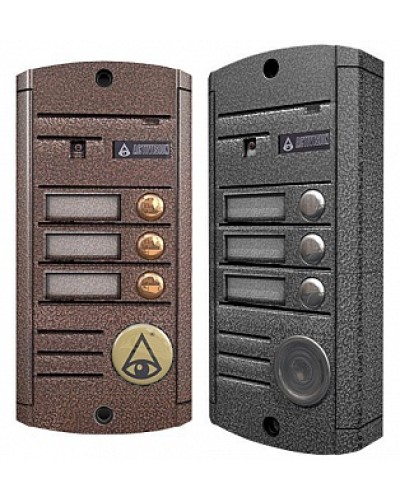 Видеопанель вызывная накладная на 3 абонента Activision AVP453 (PAL, медь) в Нижнем Новгороде Вызывные видеопанели малоабонентные Pintop.ru