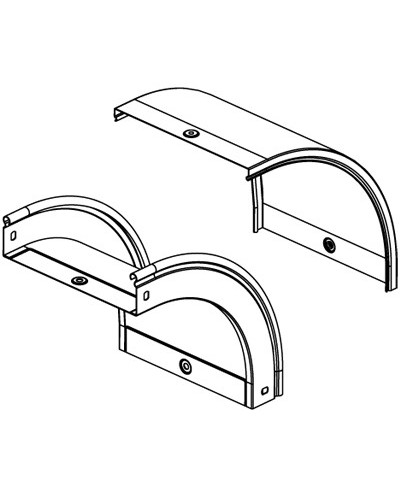 Крышка CD 90 на угол вертикальный внеш. 90° осн. 200 горячеоцинкованная DKC 38244HDZ в Нижнем Новгороде Аксессуары для лотков Pintop.ru