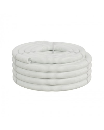 Труба ПП HF-FR гофрир. тяжелая, с зондом, без галогена, ПЛЛ50мм Экопласт (61150HFR-W) - Труба ПП HF-FR гофрир. тяжелая, с зондом, без галогена, ПЛЛдиам.50мм ПВ-0 (15м) цвет белый 1 палл.=630м Экопласт в Нижнем Новгороде Труба гофрированная Pintop.ru