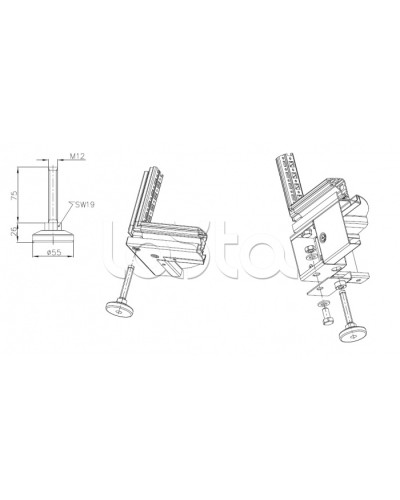 Комплект ножек опорных Elbox EMS-M12 в Нижнем Новгороде Аксессуары для стоек и шкафов Pintop.ru