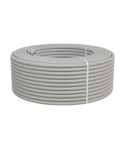 Труба ПНД-FRUF гофрир. легкая, с зондом, без галогена, трудногорючая, атмосферостойкая,цвет серый, диам. 20мм(100м) Экопласт (20120HFR-UF) в Нижнем Новгороде Труба гофрированная Pintop.ru