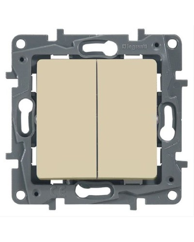 Выключатель двухклавишный 10 AX 250 В слоновая кость Etika Legrand 672302 в Нижнем Новгороде Аксессуары для кабель-канала Pintop.ru