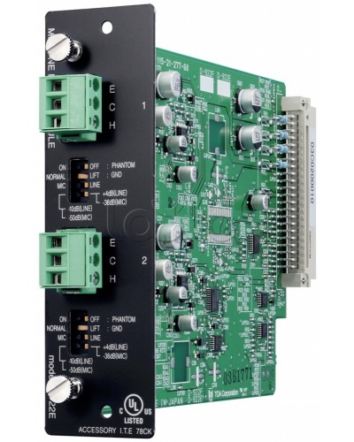 Модуль микрофонных / линейных входов (моно, 20 бит) TOA D-922E в Нижнем Новгороде Системы оповещения и трансляции TOA Pintop.ru